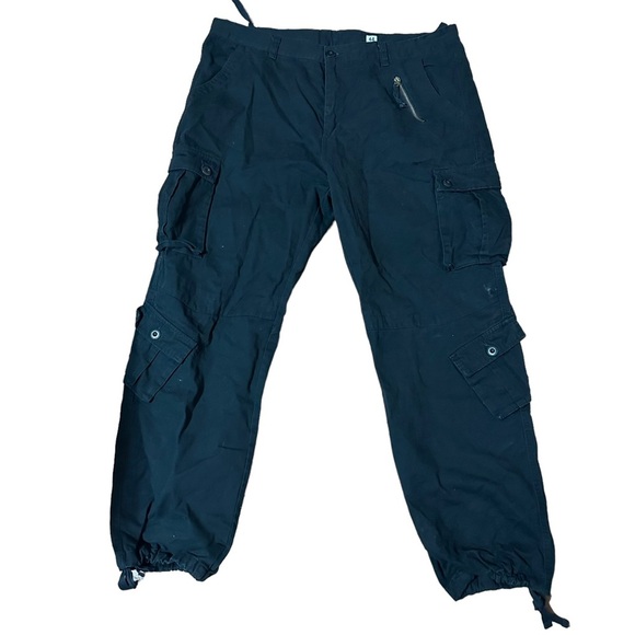 Vintage 90s Mustway Japan Cargo BlackStreet Pants Size 44
